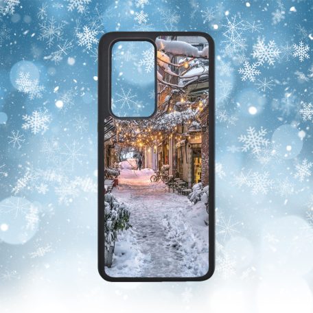Iarnă - stradă de iarnă înzăpezită - Husă Huawei 