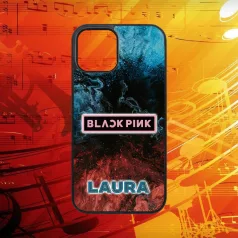 Cu nume personalizate - Black Pink logo - Husă iPhone 