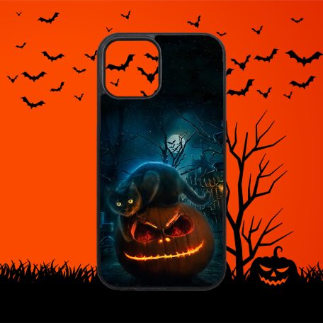 Halloween - Pisica neagră - Husă iPhone 