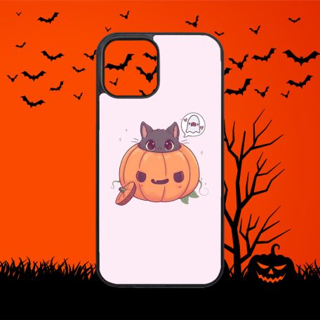 Halloween - Lămpă de dovleac drăguță cu pisică - Husă iPhone 