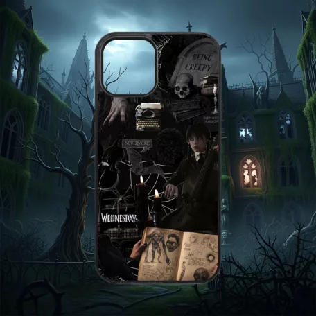 Wednesday - Colaj gotic - Husă iPhone 