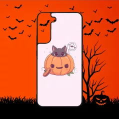   Halloween - Lămpă de dovleac drăguță cu pisică - Husă Samsung