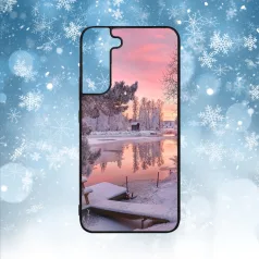 Iarnă - țărmul lacului înzăpezit - Husă Samsung