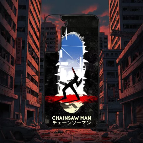 Chainsaw Man - Silhouette City - Husă Samsung