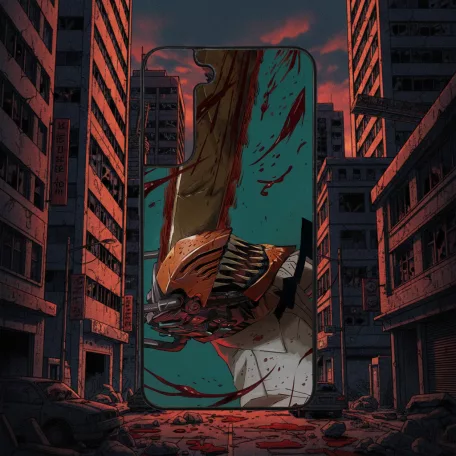 Chainsaw Man - Saw Head Close Up - Husă Samsung