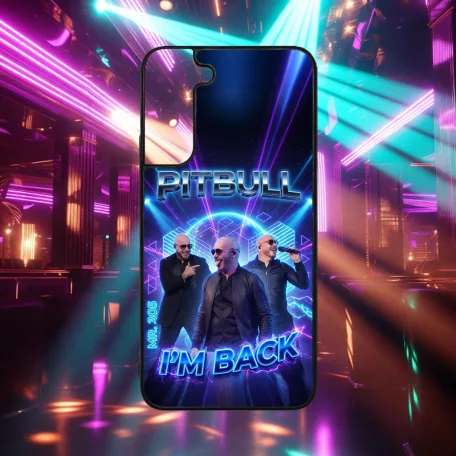 Pitbull I'm Back – Live Neon - Husă Samsung